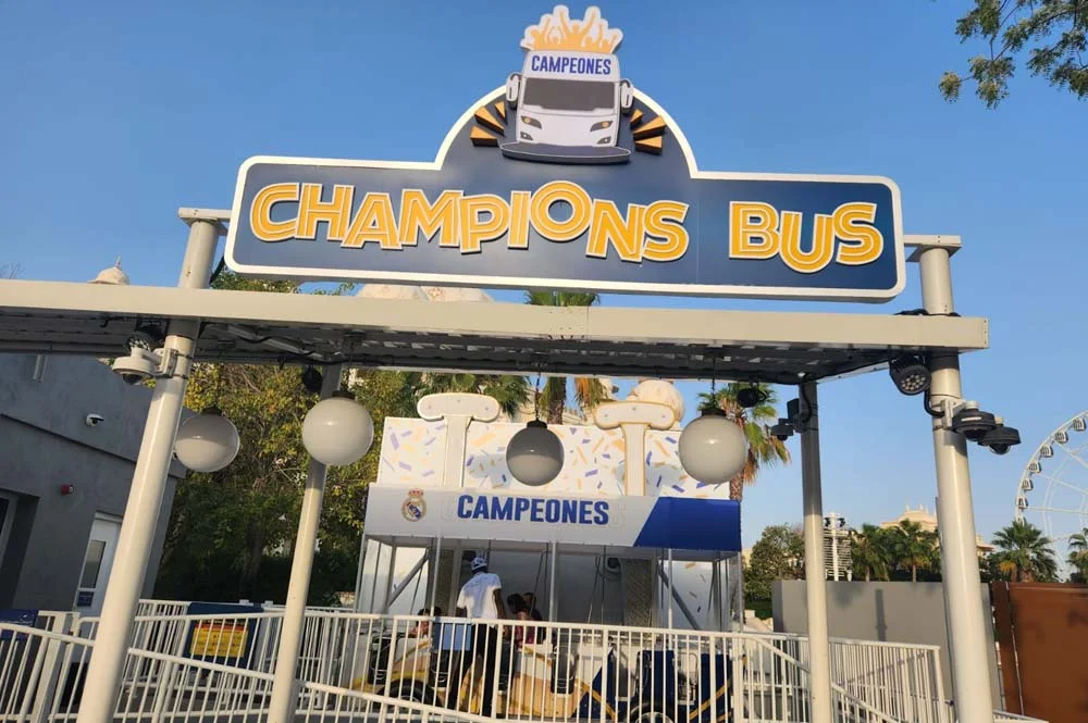 Ride Champions Bus with Real Madrid World Dubai tickets